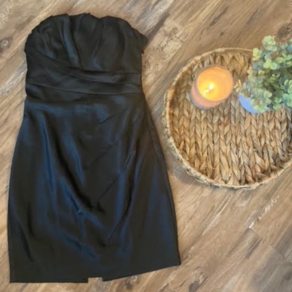 Black Satin Express Semi-Formal Dress - Picture 1 of 4